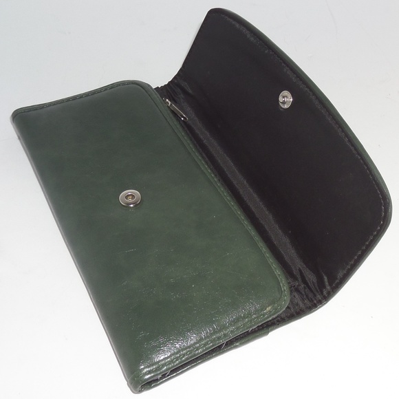 Franco Sarto Green Leather Tri-Fold Wallet - Picture 6 of 7